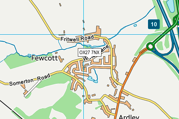 OX27 7NX map - OS VectorMap District (Ordnance Survey)