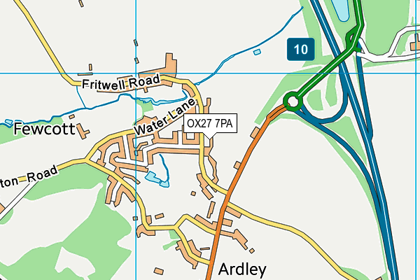 OX27 7PA map - OS VectorMap District (Ordnance Survey) OX27 7PA map - OS VectorMap District (Ordnance Survey)