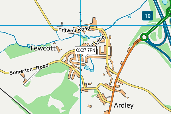 OX27 7PN map - OS VectorMap District (Ordnance Survey) OX27 7PN map - OS VectorMap District (Ordnance Survey)