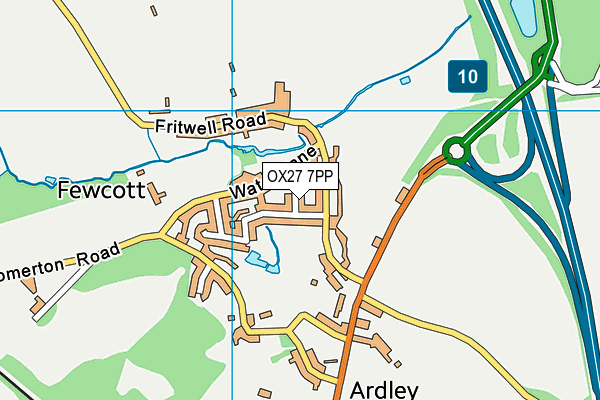 OX27 7PP map - OS VectorMap District (Ordnance Survey) OX27 7PP map - OS VectorMap District (Ordnance Survey)