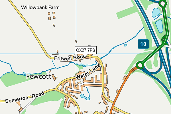 OX27 7PS map - OS VectorMap District (Ordnance Survey) OX27 7PS map - OS VectorMap District (Ordnance Survey)