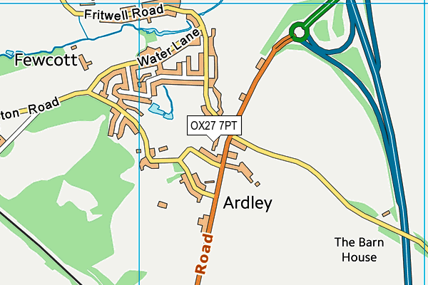 OX27 7PT map - OS VectorMap District (Ordnance Survey) OX27 7PT map - OS VectorMap District (Ordnance Survey)