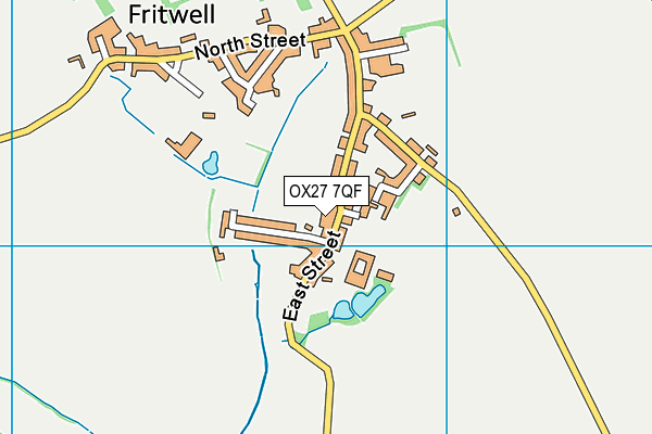 OX27 7QF map - OS VectorMap District (Ordnance Survey)