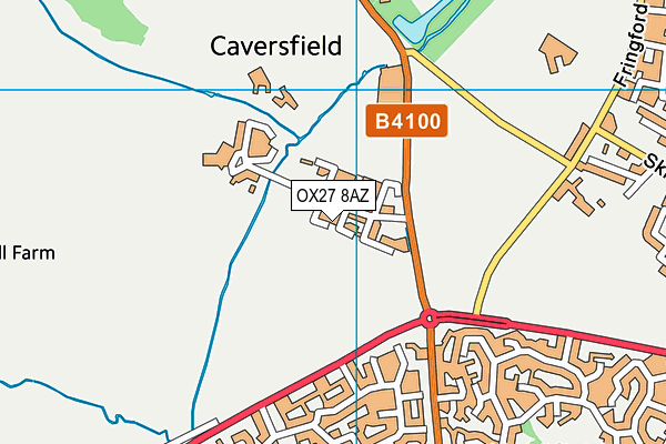OX27 8AZ map - OS VectorMap District (Ordnance Survey) OX27 8AZ map - OS VectorMap District (Ordnance Survey)