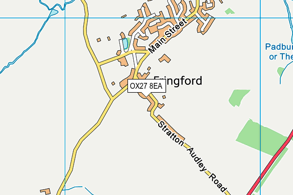 OX27 8EA map - OS VectorMap District (Ordnance Survey) OX27 8EA map - OS VectorMap District (Ordnance Survey)