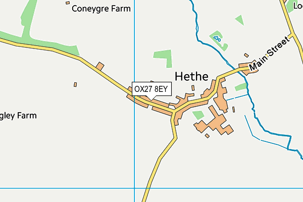 OX27 8EY map - OS VectorMap District (Ordnance Survey)