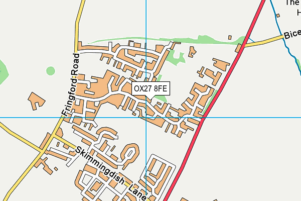 OX27 8FE map - OS VectorMap District (Ordnance Survey) OX27 8FE map - OS VectorMap District (Ordnance Survey)