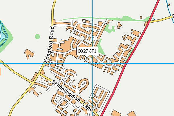 OX27 8FJ map - OS VectorMap District (Ordnance Survey) OX27 8FJ map - OS VectorMap District (Ordnance Survey)