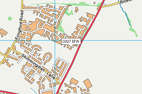 OX27 8FW map - OS VectorMap District (Ordnance Survey) OX27 8FW map - OS VectorMap District (Ordnance Survey)