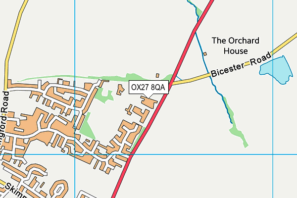 OX27 8QA map - OS VectorMap District (Ordnance Survey) OX27 8QA map - OS VectorMap District (Ordnance Survey)