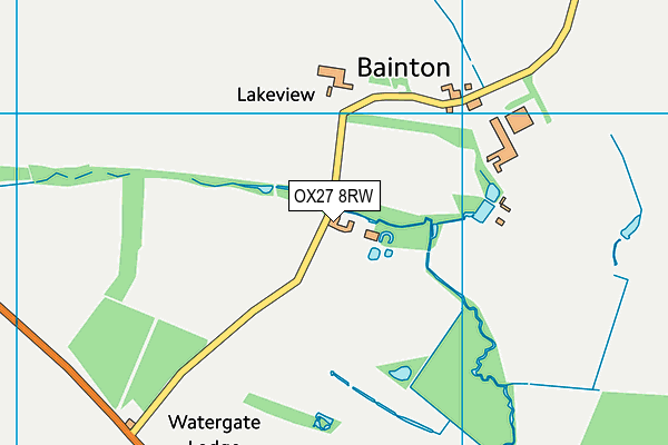 OX27 8RW map - OS VectorMap District (Ordnance Survey) OX27 8RW map - OS VectorMap District (Ordnance Survey)