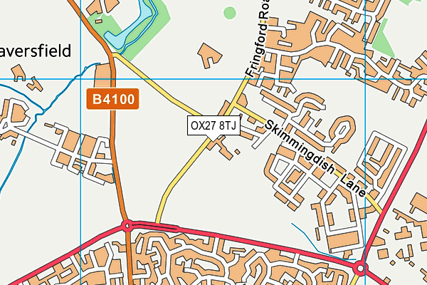 OX27 8TJ map - OS VectorMap District (Ordnance Survey) OX27 8TJ map - OS VectorMap District (Ordnance Survey)