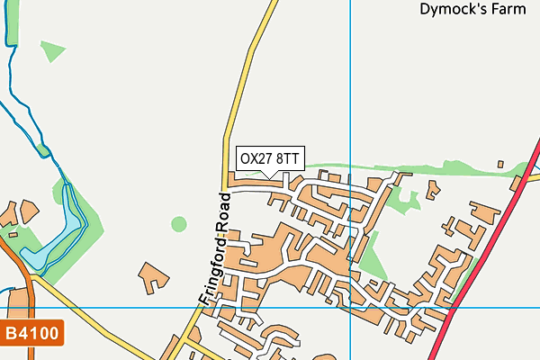 OX27 8TT map - OS VectorMap District (Ordnance Survey) OX27 8TT map - OS VectorMap District (Ordnance Survey)
