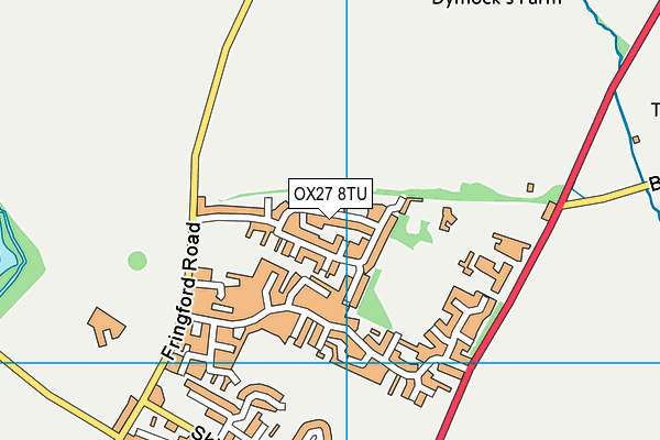 OX27 8TU map - OS VectorMap District (Ordnance Survey) OX27 8TU map - OS VectorMap District (Ordnance Survey)