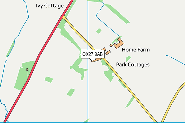 OX27 9AB map - OS VectorMap District (Ordnance Survey) OX27 9AB map - OS VectorMap District (Ordnance Survey)