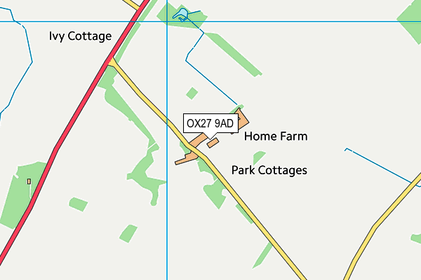 OX27 9AD map - OS VectorMap District (Ordnance Survey) OX27 9AD map - OS VectorMap District (Ordnance Survey)