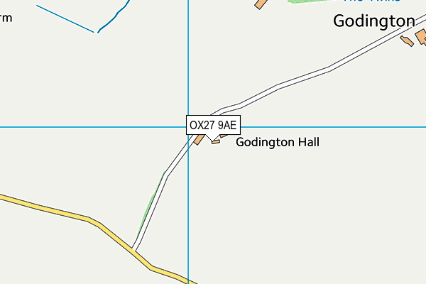 OX27 9AE map - OS VectorMap District (Ordnance Survey) OX27 9AE map - OS VectorMap District (Ordnance Survey)