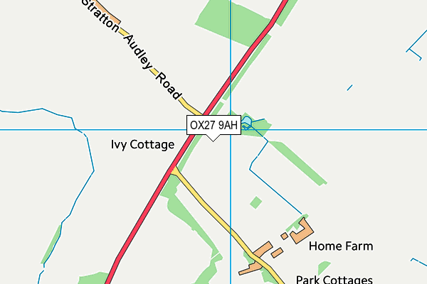 OX27 9AH map - OS VectorMap District (Ordnance Survey) OX27 9AH map - OS VectorMap District (Ordnance Survey)
