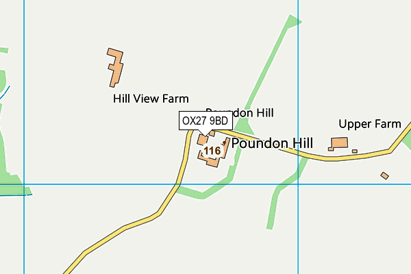 OX27 9BD map - OS VectorMap District (Ordnance Survey) OX27 9BD map - OS VectorMap District (Ordnance Survey)
