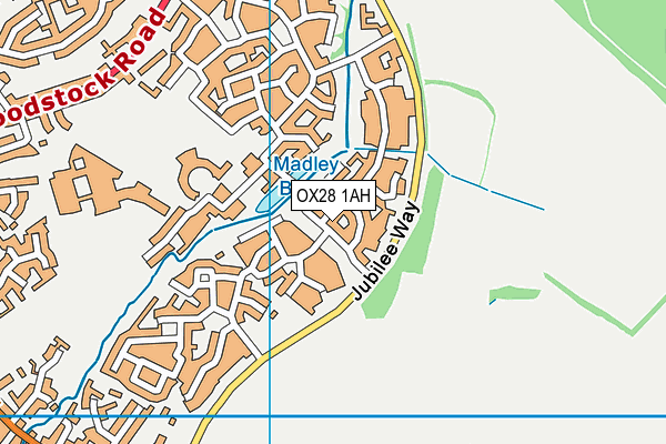 OX28 1AH map - OS VectorMap District (Ordnance Survey) OX28 1AH map - OS VectorMap District (Ordnance Survey)