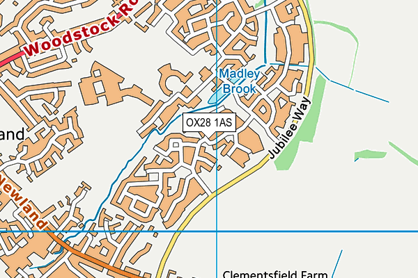 OX28 1AS map - OS VectorMap District (Ordnance Survey) OX28 1AS map - OS VectorMap District (Ordnance Survey)