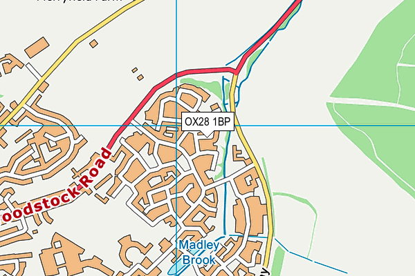 OX28 1BP map - OS VectorMap District (Ordnance Survey) OX28 1BP map - OS VectorMap District (Ordnance Survey)