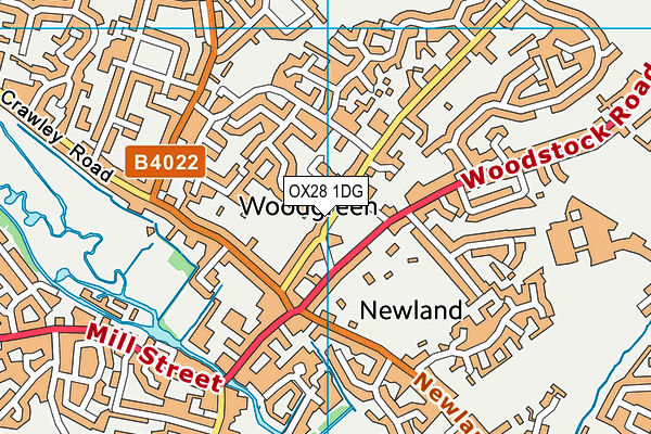 OX28 1DG map - OS VectorMap District (Ordnance Survey) OX28 1DG map - OS VectorMap District (Ordnance Survey)