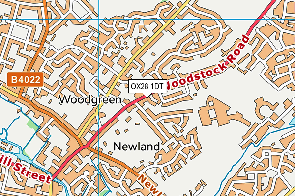 OX28 1DT map - OS VectorMap District (Ordnance Survey) OX28 1DT map - OS VectorMap District (Ordnance Survey)