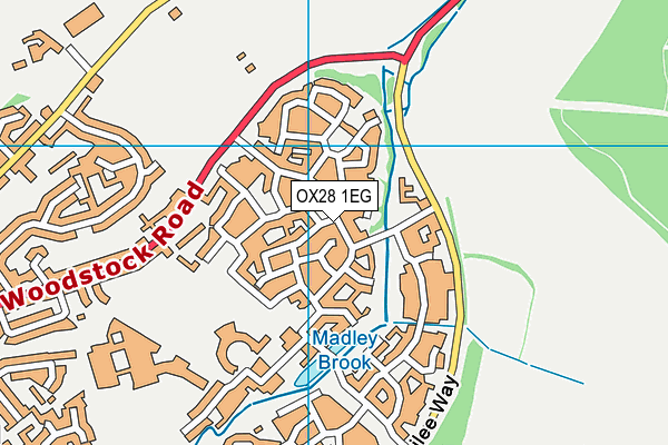 OX28 1EG map - OS VectorMap District (Ordnance Survey) OX28 1EG map - OS VectorMap District (Ordnance Survey)