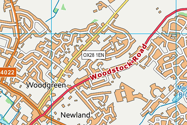 OX28 1EN map - OS VectorMap District (Ordnance Survey)