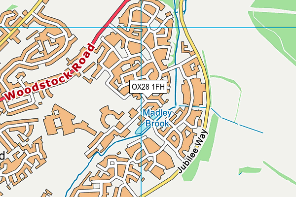OX28 1FH map - OS VectorMap District (Ordnance Survey) OX28 1FH map - OS VectorMap District (Ordnance Survey)