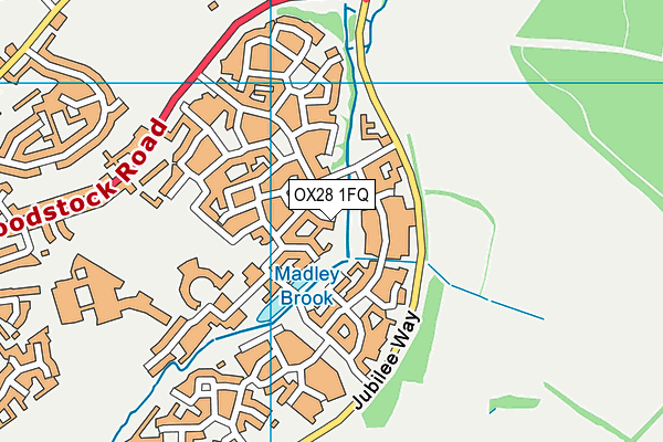 OX28 1FQ map - OS VectorMap District (Ordnance Survey) OX28 1FQ map - OS VectorMap District (Ordnance Survey)