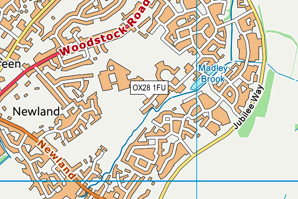 OX28 1FU map - OS VectorMap District (Ordnance Survey) OX28 1FU map - OS VectorMap District (Ordnance Survey)