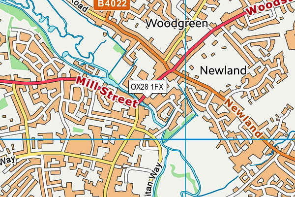 OX28 1FX map - OS VectorMap District (Ordnance Survey) OX28 1FX map - OS VectorMap District (Ordnance Survey)