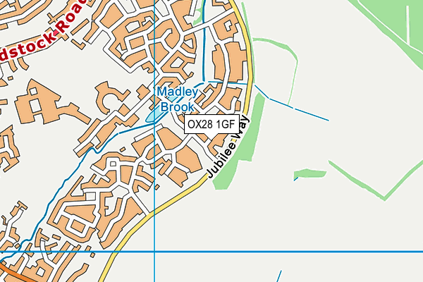 OX28 1GF map - OS VectorMap District (Ordnance Survey) OX28 1GF map - OS VectorMap District (Ordnance Survey)
