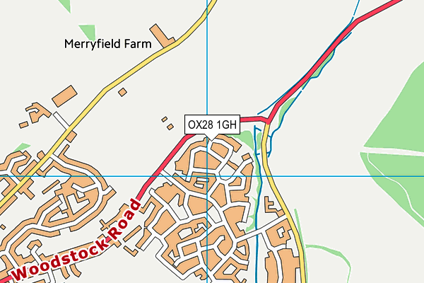 OX28 1GH map - OS VectorMap District (Ordnance Survey) OX28 1GH map - OS VectorMap District (Ordnance Survey)
