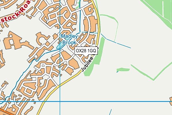 OX28 1GQ map - OS VectorMap District (Ordnance Survey) OX28 1GQ map - OS VectorMap District (Ordnance Survey)