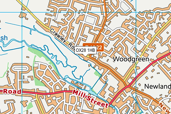 OX28 1HB map - OS VectorMap District (Ordnance Survey) OX28 1HB map - OS VectorMap District (Ordnance Survey)