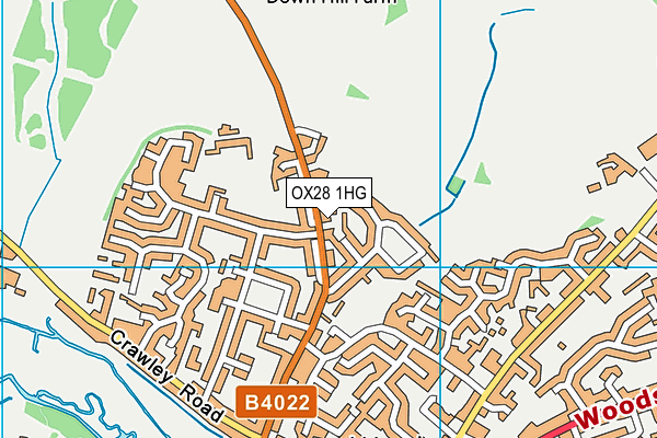 OX28 1HG map - OS VectorMap District (Ordnance Survey) OX28 1HG map - OS VectorMap District (Ordnance Survey)