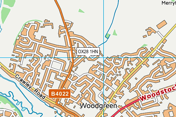 OX28 1HN map - OS VectorMap District (Ordnance Survey) OX28 1HN map - OS VectorMap District (Ordnance Survey)