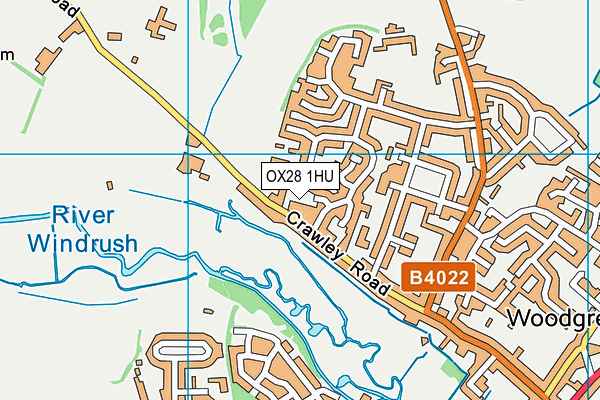 OX28 1HU map - OS VectorMap District (Ordnance Survey) OX28 1HU map - OS VectorMap District (Ordnance Survey)
