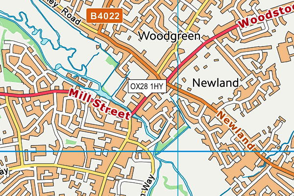 OX28 1HY map - OS VectorMap District (Ordnance Survey) OX28 1HY map - OS VectorMap District (Ordnance Survey)