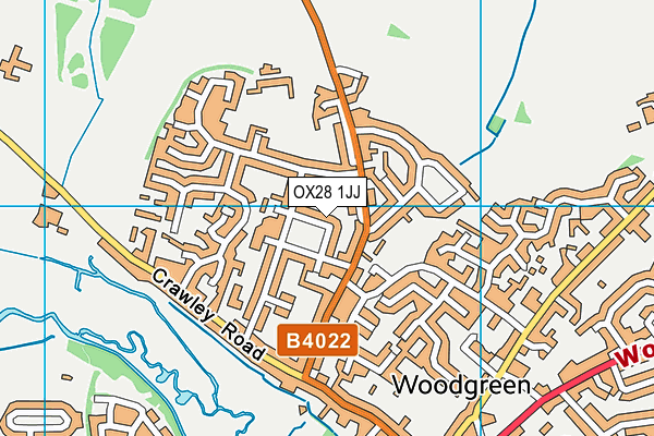 OX28 1JJ map - OS VectorMap District (Ordnance Survey) OX28 1JJ map - OS VectorMap District (Ordnance Survey)