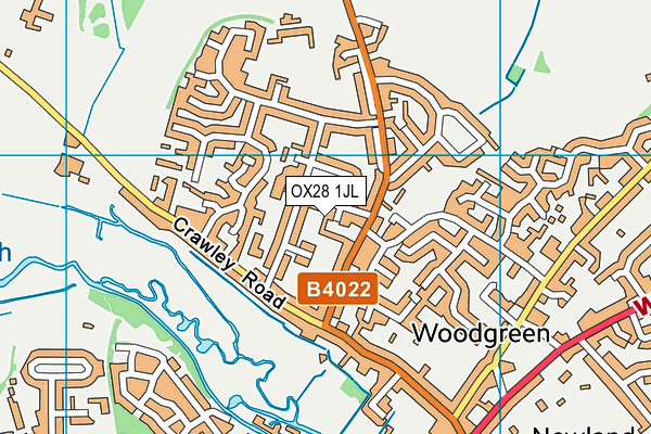 OX28 1JL map - OS VectorMap District (Ordnance Survey) OX28 1JL map - OS VectorMap District (Ordnance Survey)