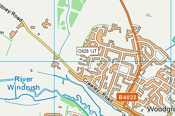 OX28 1JT map - OS VectorMap District (Ordnance Survey) OX28 1JT map - OS VectorMap District (Ordnance Survey)