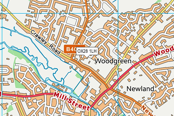 OX28 1LH map - OS VectorMap District (Ordnance Survey) OX28 1LH map - OS VectorMap District (Ordnance Survey)
