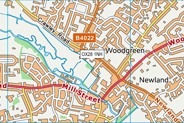 OX28 1NH map - OS VectorMap District (Ordnance Survey) OX28 1NH map - OS VectorMap District (Ordnance Survey)