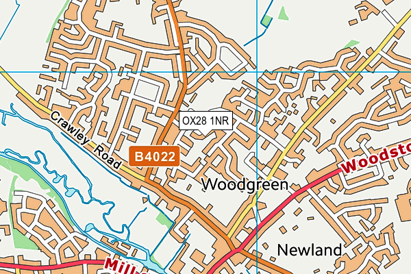 OX28 1NR map - OS VectorMap District (Ordnance Survey) OX28 1NR map - OS VectorMap District (Ordnance Survey)