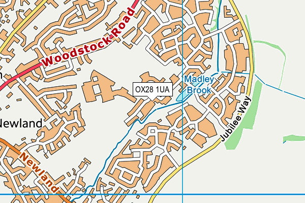 OX28 1UA map - OS VectorMap District (Ordnance Survey)