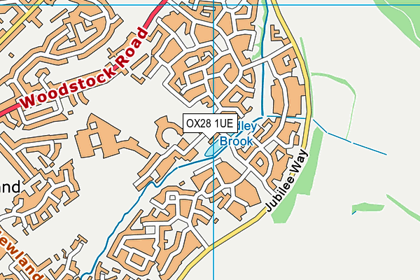 OX28 1UE map - OS VectorMap District (Ordnance Survey) OX28 1UE map - OS VectorMap District (Ordnance Survey)